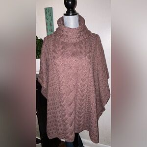 Aran Sweater Market Super Soft Cowl Neck Poncho